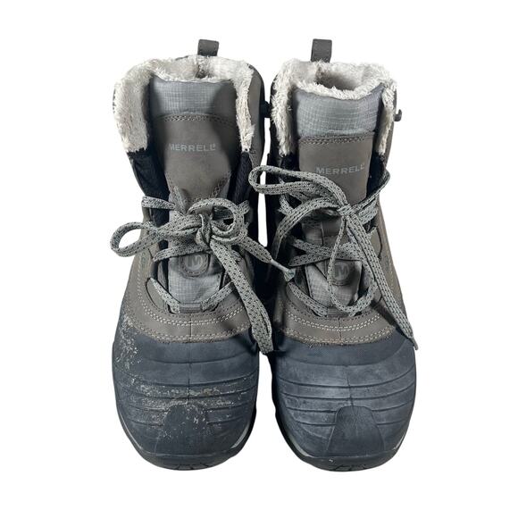 Merrell Snowbound Sz 10 Women’s Charcoal Gray Mid Waterproof Opti-Warm Boots - Picture 1 of 6